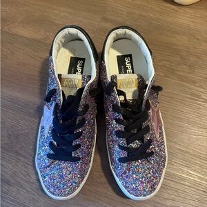 Golden Goose Multicolor Glitter Sneakers